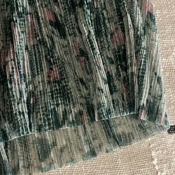 ba&sh Artistic Green and Pink Midi Skirt - Picture 3 of 9